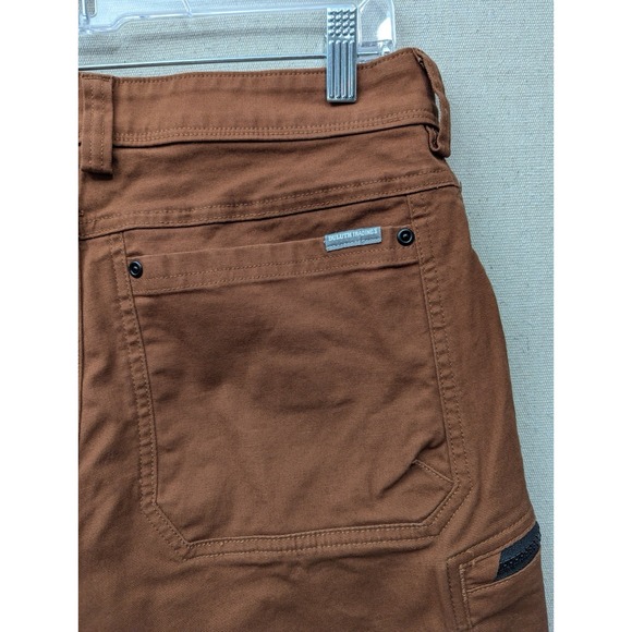 Duluth Trading Fire Hose Flex Work Shorts Mens 30 Brown Utility Zip Pockets - Picture 3 of 11